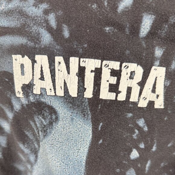 Vintage Pantera Rock Band Distressed All Over Print Graphic T Shirt XL 90's - Picture 6 of 7